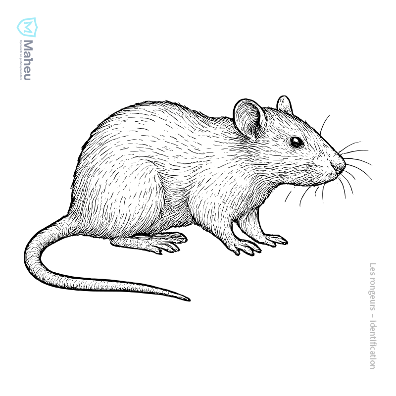 Rongeur observé au Québec, image utilisée pour l’identification parasitaire et les inspections par Les Entreprises Maheu.